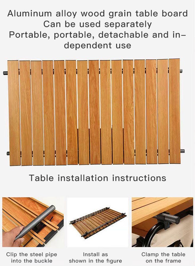 Sharpdo Outdoor Folding Camping Cart Wagon Handcart With Table Shopping Cart - Image 3