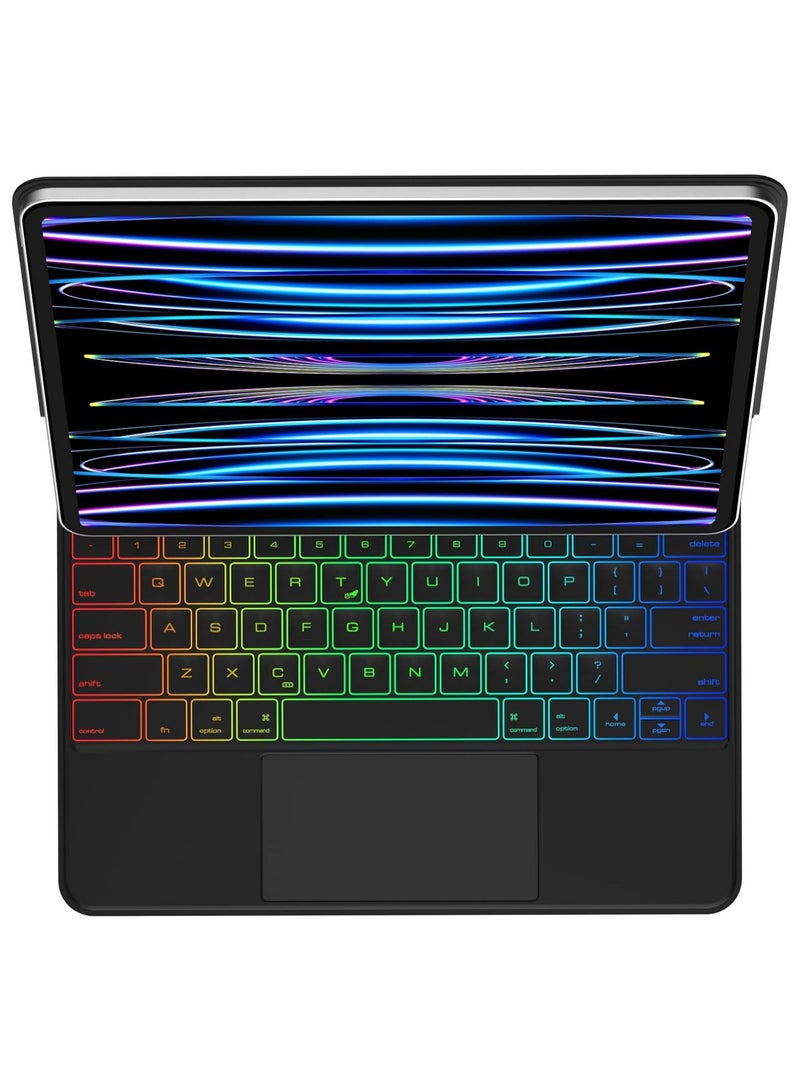 general Magic Smart Bluetooth Keyboard Case Compatible with iPad Air 13 Inch 2024 (Model number: A2903, A2904) with Trackpad RGB Backlit Keyboard - Image 1