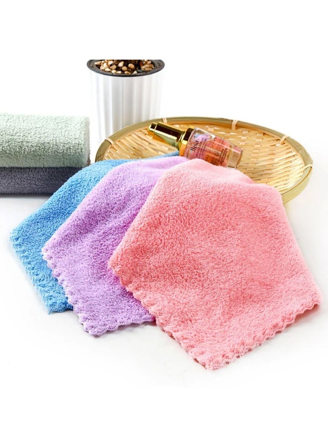 Set of 5 multi-purpose pads (30*30 cm) with exquisite embroidery (cute), soft and super absorbent (multiple colors) - Image 2