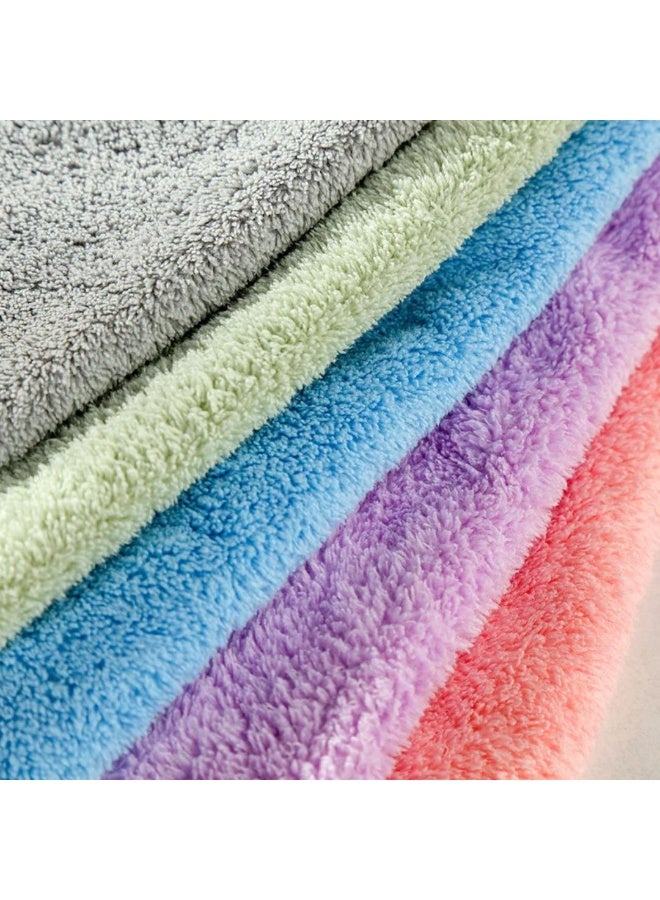 Set of 5 multi-purpose pads (30*30 cm) with exquisite embroidery (cute), soft and super absorbent (multiple colors) - Image 3