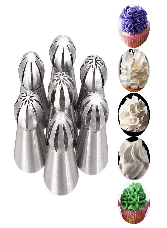 MASTER ROYAL BACKNCOOK TOOLS 7pcs Set Stainless Steel Sphere Ball Tips Russian Icing Piping Nozzles Tips Pastry Cake Fondant Cupcake Buttercream DIY Baking Tools | MASTER ROYAL BACKNCOOK TOOLS | Amazing-Shop - Image 1