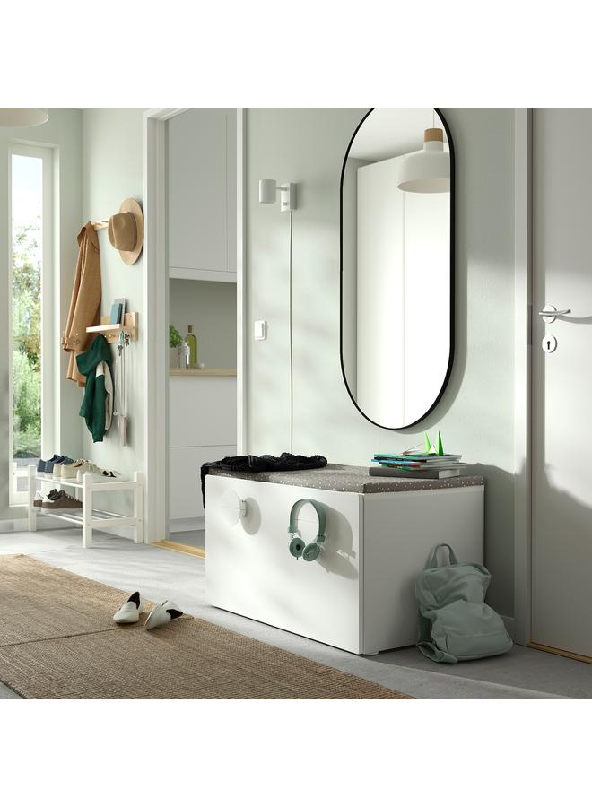 Zaboon Bench with toy storage, white/white, 90x52x48 cm - Image 5