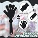 Motionchic 24 Pack Hand Clappers Noisemakers Include 12 Large 7 Hand Clappers 12 Party Horns and Blowers Noisemaker Toys for Xmas 2026 New Years Eve Party Supplies Black - Image 4