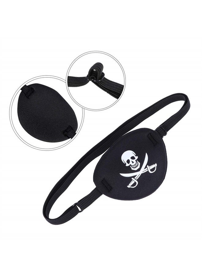 BESPORTBLE Halloween Pirate Eye Patch Skull Crossbone Cool Pirate Eye Mask Cushion Eyeshade for Women Teenager Men Children - Image 2