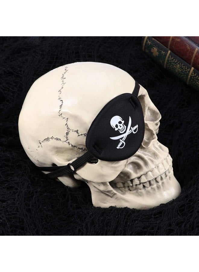 BESPORTBLE Halloween Pirate Eye Patch Skull Crossbone Cool Pirate Eye Mask Cushion Eyeshade for Women Teenager Men Children - Image 1