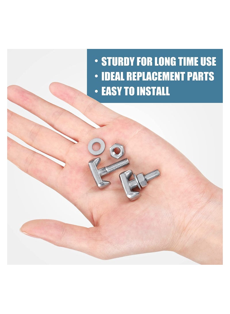 KASTWAVE T Bolt Battery Terminal Nuts, Car Battery Cable Extender Replacement Battery Terminal T Bolt for 64740 GM 19116852, VW 6x0-915-138, BMW 61128373946 (8 Pcs) - Image 3