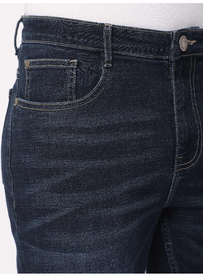 Beyoung Mid Blue Raw Regular Fit Jeans for men  - Image 5