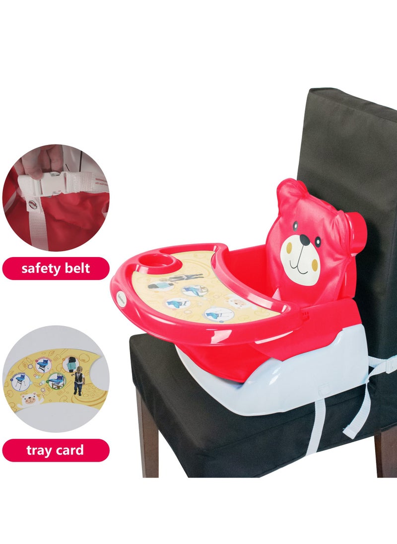 Bebesitos Three In One Portable Foldable Eating Chair Bear Design Baby Highchair Short Chair Booster Chair With Removable Cushion  - Image 4