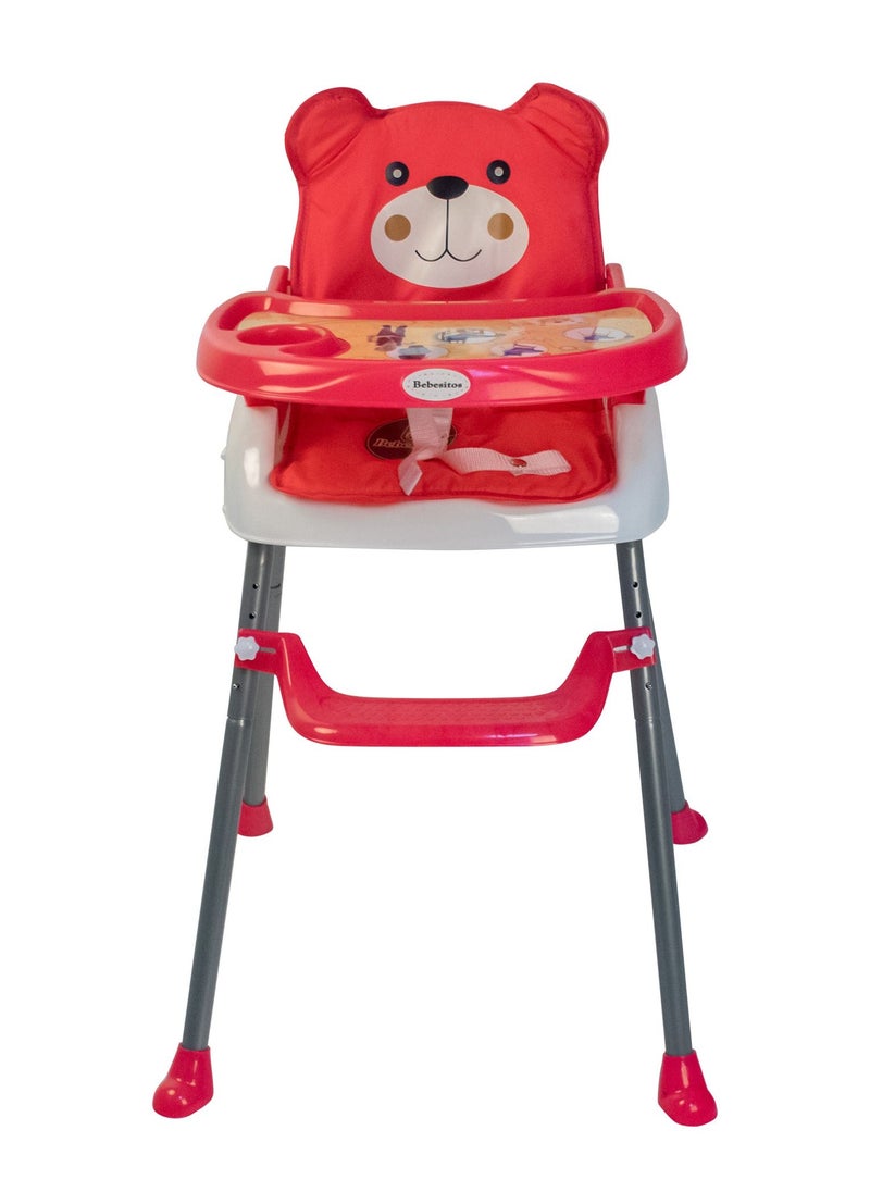 Bebesitos Three In One Portable Foldable Eating Chair Bear Design Baby Highchair Short Chair Booster Chair With Removable Cushion  - Image 5