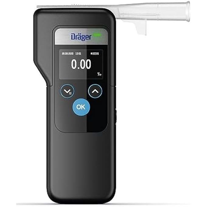 rayihni Drger Alcotest 6000 | Police Accurate Breathalyser with 3 Interchangeable Mouthpieces | Digital Per Mille Tester Made in Germany - Image 1