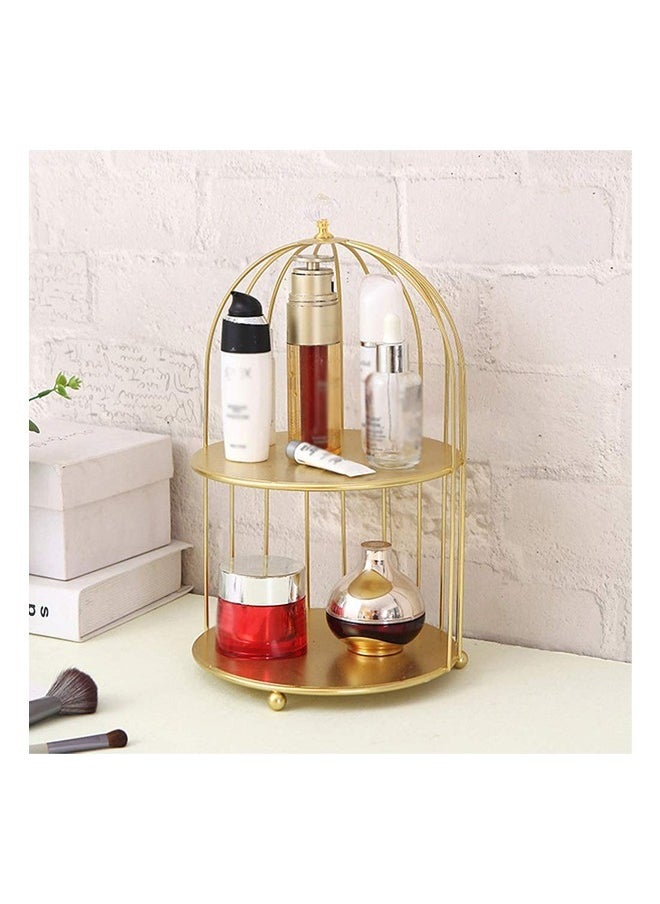 Yameem Cosmetic Rack Bird Cage Shape Desktop Makeup Organizer Rack  - Image 5