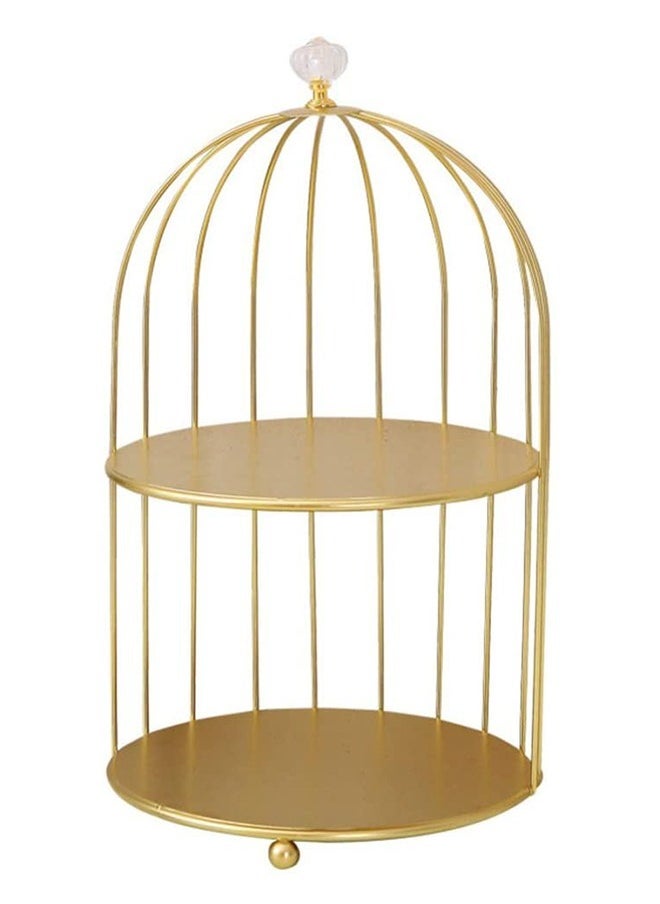 Yameem Cosmetic Rack Bird Cage Shape Desktop Makeup Organizer Rack  - Image 4