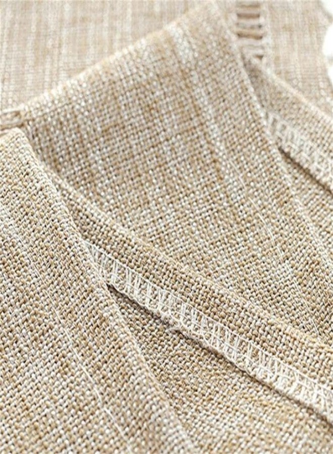 Utobanh Bedside Table Cloth with Tassel Small Table Cover for Nightstand,Bedside Table TV Microwave (Coffee, 17.7 * 39.4inches) - Image 4