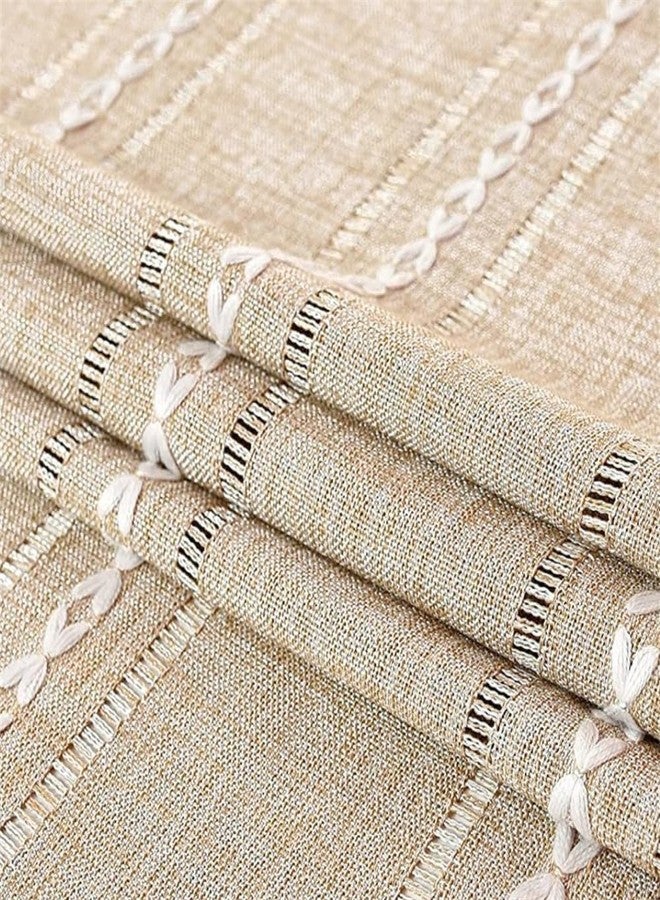 Utobanh Bedside Table Cloth with Tassel Small Table Cover for Nightstand,Bedside Table TV Microwave (Coffee, 17.7 * 39.4inches) - Image 2