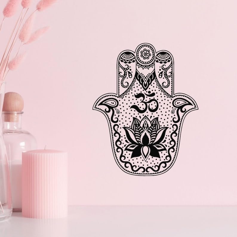 SnappySticker SnappySticker Buddha Lotus Hinduism Yoga Meditation Relaxation Wall Sticker PVC Vinyl Easy to Stick 27 X 35 