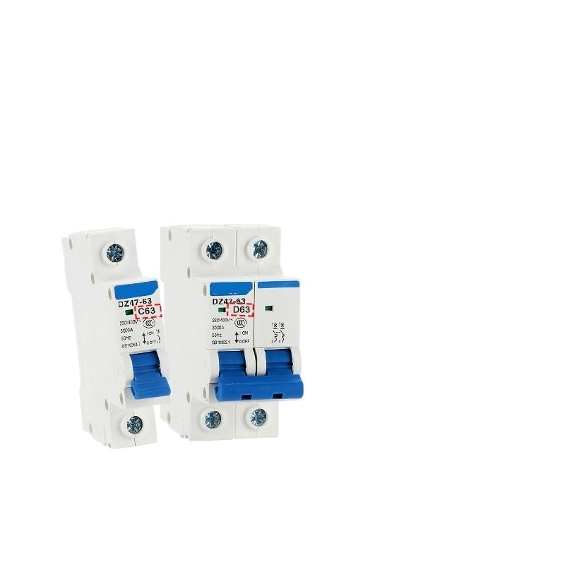 Circuit Breaker, .DZ47-63 1P 2P 3P 4P 63a Transparent Shell 6Ka MCB air Single Pole Switch Low Voltage(20a,2P) - Image 4