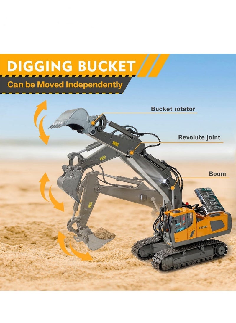 weirsuky Remote Control Excavator Toys for Boys 5-7 Year Old Remote Control Digger Construction Toys RC Vehicles Tractor Sandbox Truck for Boys 3-5 Year Old - Image 2