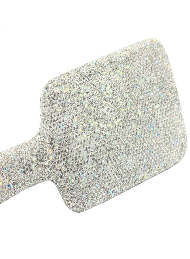 Bestbling Hair Brush - Detangle Hair and Comb, Massage Cushion, Anti-static, Smooth and Sleek Hair, Luxury Rhinestone Design Suitable for Women (Square01 Silver) - Image 5