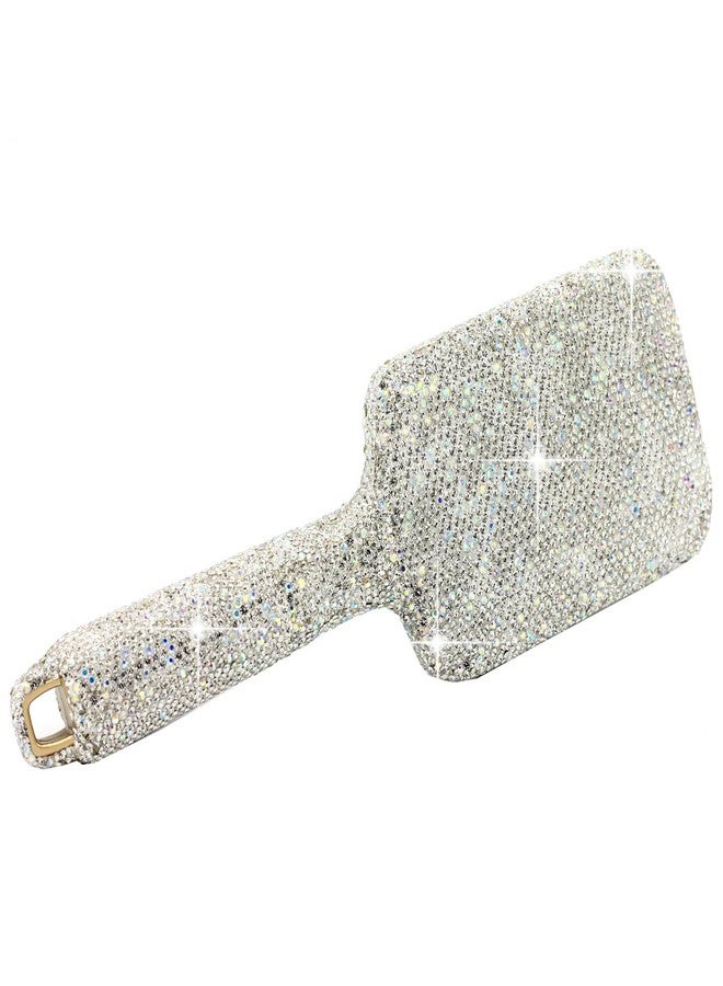 Bestbling Hair Brush - Detangle Hair and Comb, Massage Cushion, Anti-static, Smooth and Sleek Hair, Luxury Rhinestone Design Suitable for Women (Square01 Silver) - Image 1