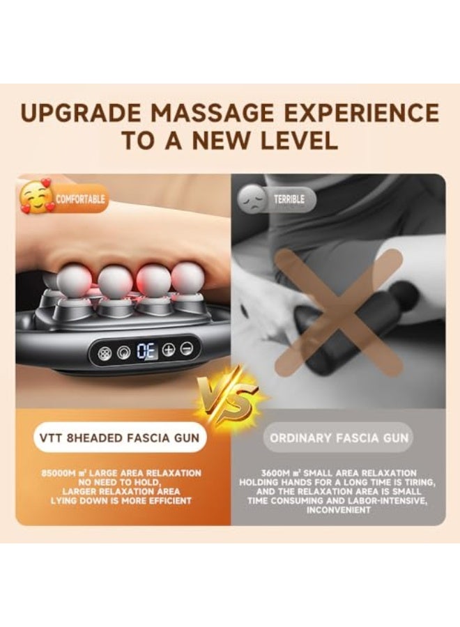 Generic Deep tissue massage gun with 8 massage heads, an electric massage tool suitable for legs, arms, waist, back and buttocks, can be used for relaxation, recovery and massage, suitable for women, men, mothers and fathers as a professional massager. (Chinese packaging)  - Image 4