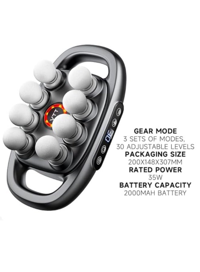 Generic Deep tissue massage gun with 8 massage heads, an electric massage tool suitable for legs, arms, waist, back and buttocks, can be used for relaxation, recovery and massage, suitable for women, men, mothers and fathers as a professional massager. (Chinese packaging)  - Image 2