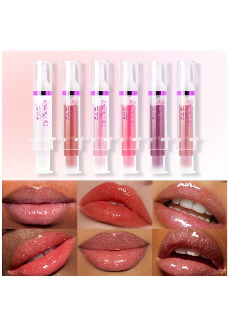 Julystar - Lip Plumping Booster Spicy Lip Lipstick Hydrating Lifter Gloss Volumizes & High-Shine Lip Plumper Lip Glass Mirror Lip Glaze Lip Makeup Lip Plumper for Women No.06 - Image 1