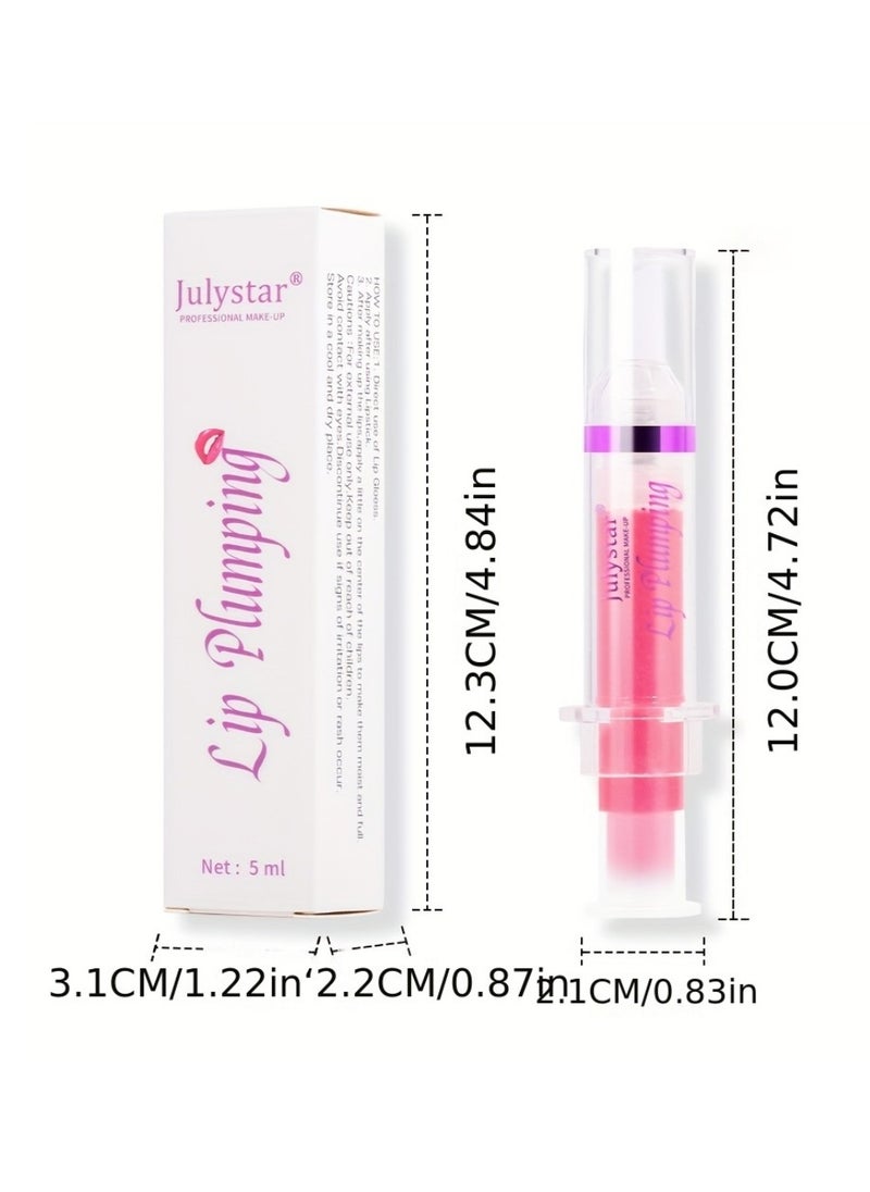Julystar - Lip Plumping Booster Spicy Lip Lipstick Hydrating Lifter Gloss Volumizes & High-Shine Lip Plumper Lip Glass Mirror Lip Glaze Lip Makeup Lip Plumper for Women No.06 - Image 1
