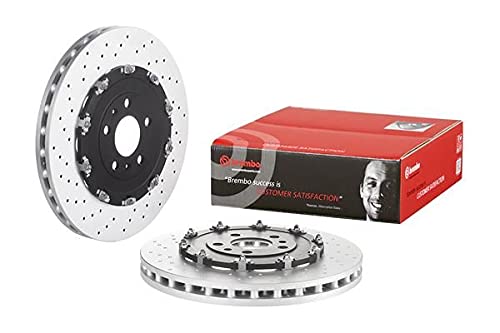Brembo 09.9477.23 Floating two piece UV Coated Pillar Vented drilled Front Brake Rotor AUDI OE# 8E0615301AB - Image 2