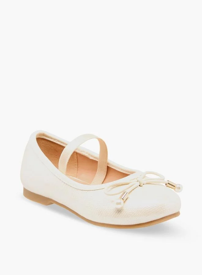 جونيورز Girls Bow Detail Ballerina Shoes