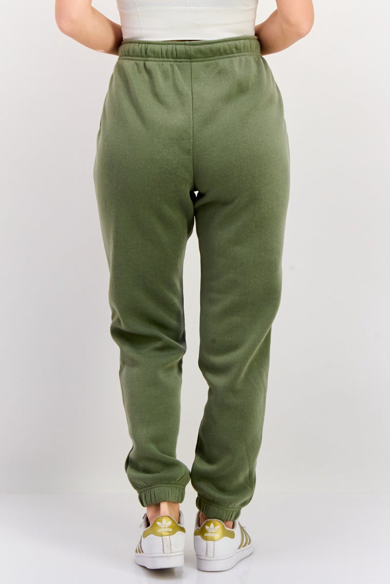 Fit Collective سروال رياضي بسيط بسحب للنساء، أخضر - Image 3