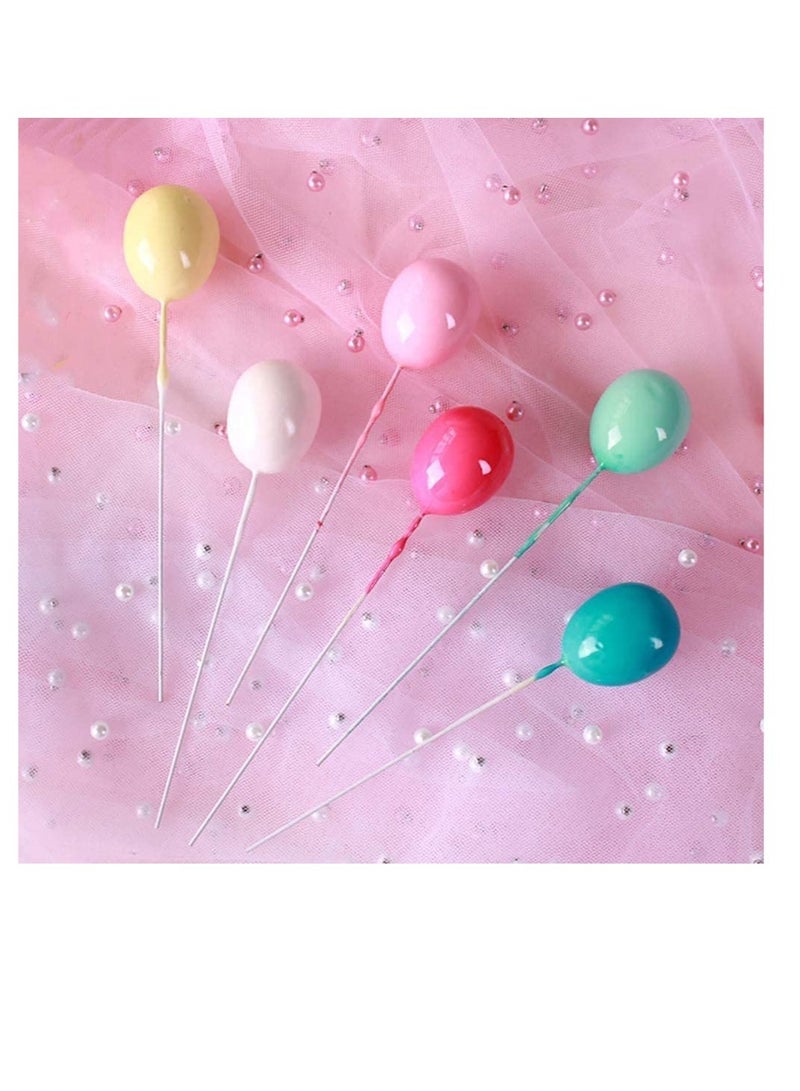 Cake Decoration, Rainbow Cloud Balloon Shape Cupcake Insert Card, Suitable For Children's Baby Welcome Party, Birthday Wedding Party Cake Decoration (15PCS) - Image 4