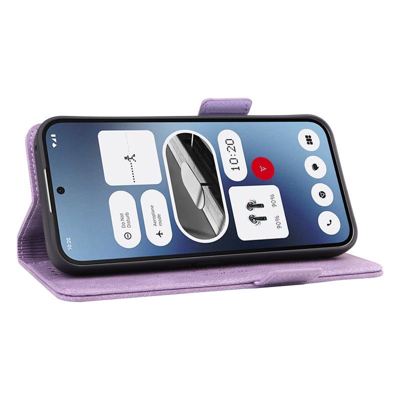 HuHa Case Cover For Nothing Phone 2a Magnetic Clasp Leather Phone Case(Purple) - Image 5