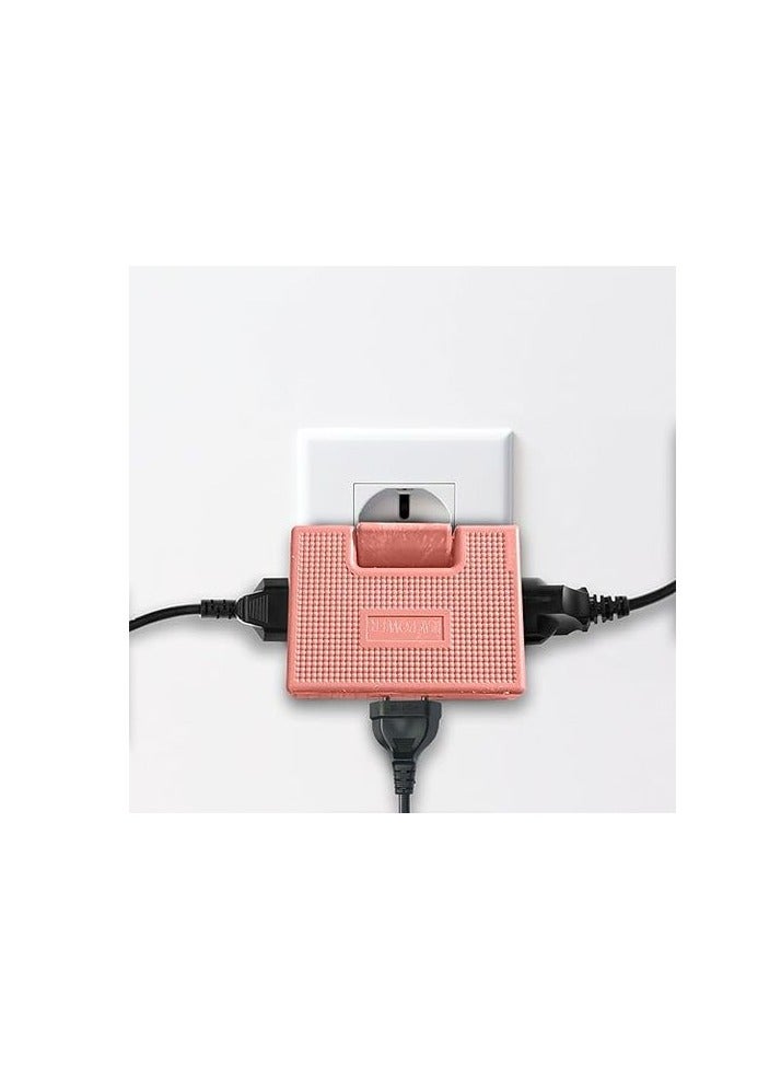 3 In 1 Rotatable Socket Adapter (pink) - Image 1