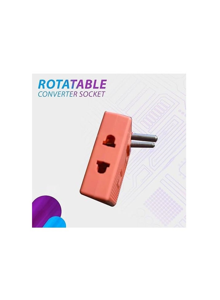 3 In 1 Rotatable Socket Adapter (pink) - Image 3
