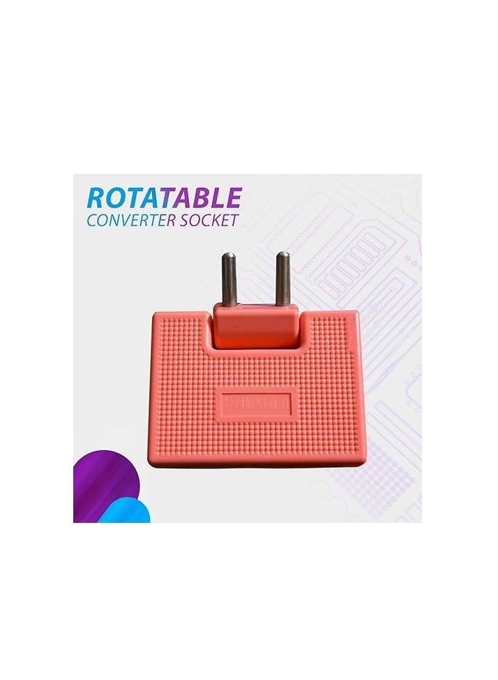 3 In 1 Rotatable Socket Adapter (pink) - Image 4