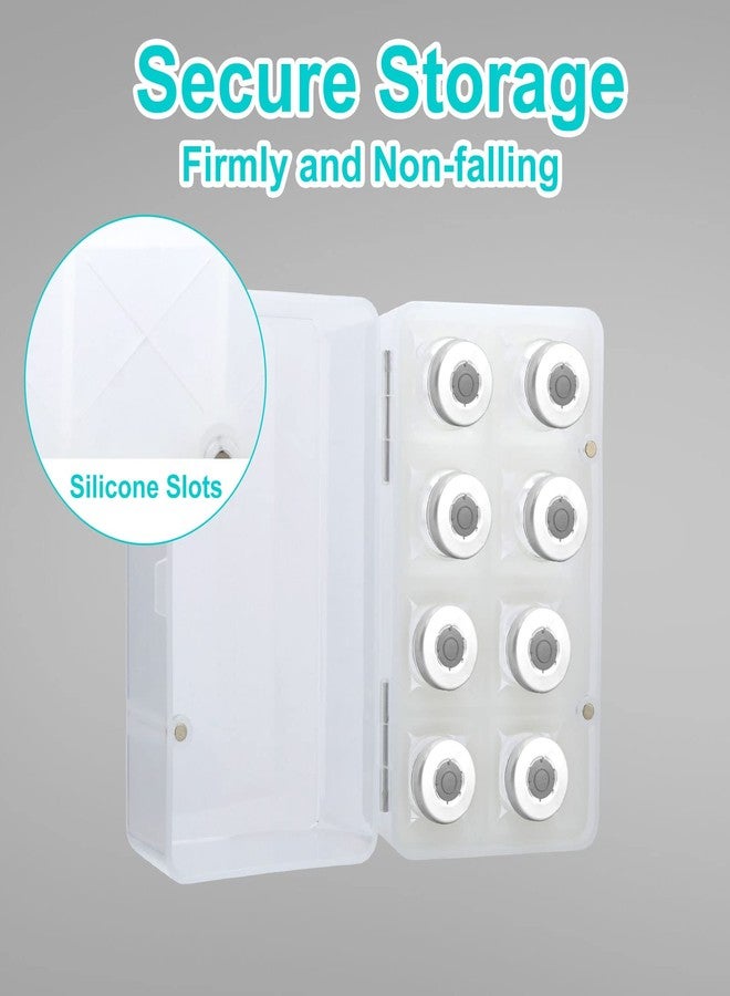 APDTEK علبة تخزين قوارير الأنسولين من APDTEK للثلاجة، 8 فتحات، منظم وحافظة قوارير الأنسولين لمرضى السكري للسفر، تناسب قوارير حقن الأنسولين من 5 مل إلى 15 مل (أبيض) - Image 2