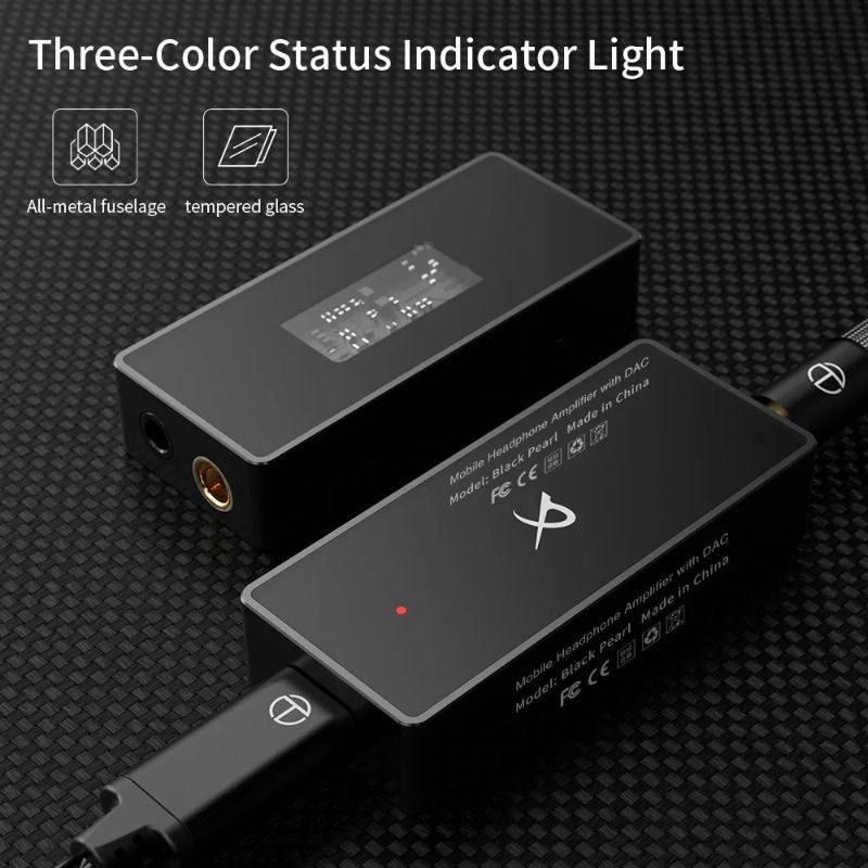 TRN Black Pearl Portable Hi-Fi Digital Audio Dac, 3.5mm + 4.4mm Output, Dual Cs43131 DAC Chip, PCM 384kHz, 32-Bit Dsd256 Headphone Amp - Image 2