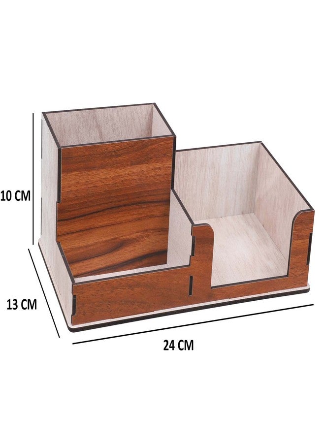 Smoni SYAMBABA Spoon Holder, Tissue Holder & Salt Pepper Stand | Wooden Prelam MDF Multipurpose Kitchen Organizer | Dining Table Cutlery & Napkin Holder - Image 5