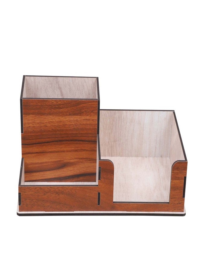 Smoni SYAMBABA Spoon Holder, Tissue Holder & Salt Pepper Stand | Wooden Prelam MDF Multipurpose Kitchen Organizer | Dining Table Cutlery & Napkin Holder - Image 2