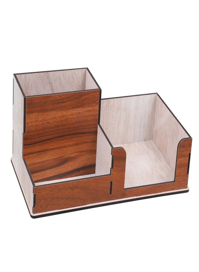 Smoni SYAMBABA Spoon Holder, Tissue Holder & Salt Pepper Stand | Wooden Prelam MDF Multipurpose Kitchen Organizer | Dining Table Cutlery & Napkin Holder - Image 4