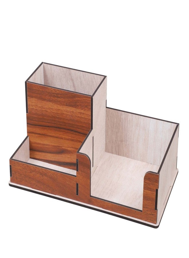 Smoni SYAMBABA Spoon Holder, Tissue Holder & Salt Pepper Stand | Wooden Prelam MDF Multipurpose Kitchen Organizer | Dining Table Cutlery & Napkin Holder - Image 3