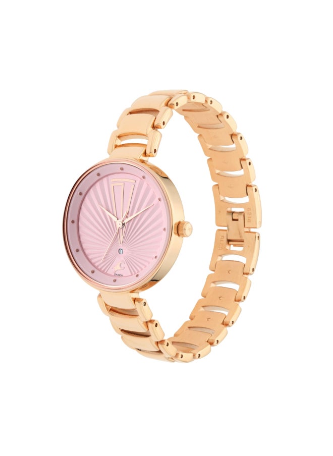 fastrack Ruffles Analog Pink Dial Women's Watch-6216WM01  - Image 3