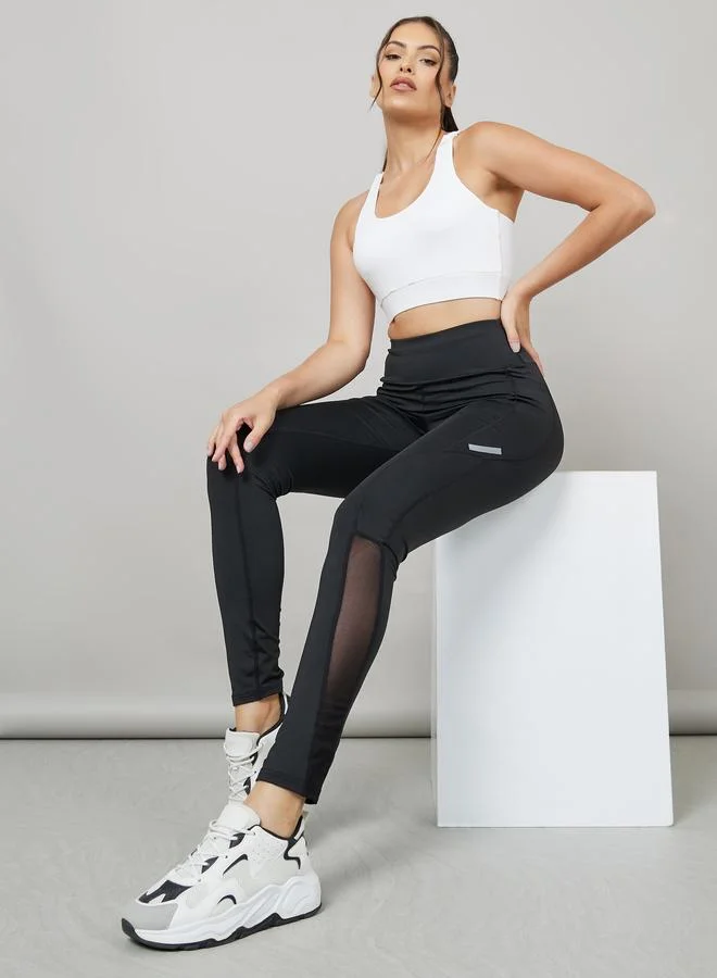 ستايلي اكتيف ليقنز رياضي بتداخلات شبكية