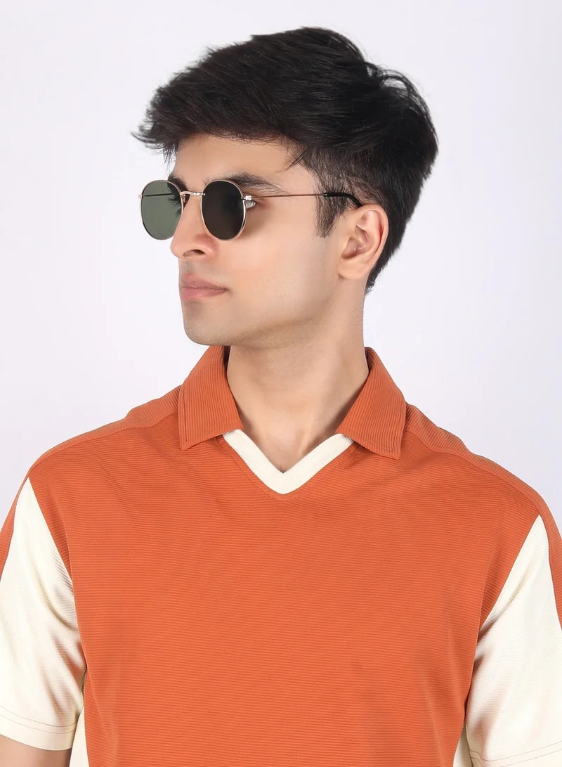 Woggles Green Polarized Round Sunglasses