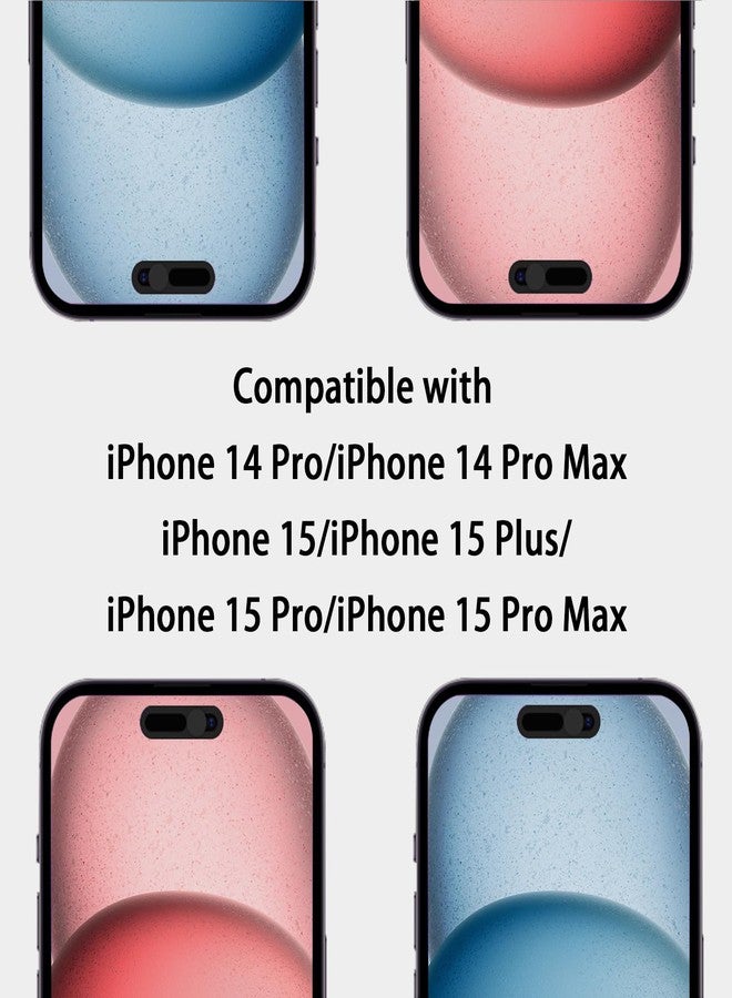 EYSOFT غطاء كاميرا ويب EYSOFT، غطاء كاميرا أمامية متوافق مع الهاتف 16/16 بلس/16 برو/16 برو ماكس/15/15 بلس/15 برو/15 برو ماكس/14 برو/14 برو ماكس، يحمي الخصوصية والأمان، لا يؤثر على Face ID، عبوة 2 - أسود - Image 4