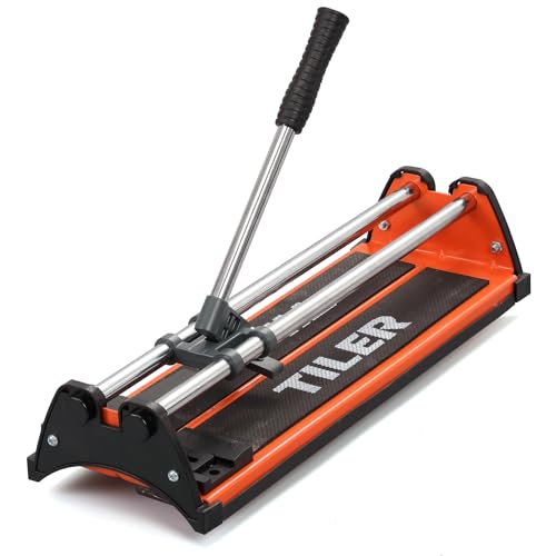 TILER Manual Tile Cutter, 14 Inch Professional Ceramic Tile Cutter with Durable & Sharp Tungsten Carbide Cutting Wheel, Tile Cutter Tools for Cutting Porcelain Floor with Anti-slip Handle & Feet - Image 1
