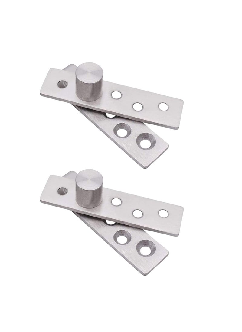 SYOSI - 2PCS 180° Rotation Door Pivot Hinge, Concealed Door Hinge Hardware Hidden Bookshelf Hinges Rotation Concealing Hinges Swivel Door Pivot HardwareStainless Steel Rotation Secret Room Door Hinge, Small - Image 1