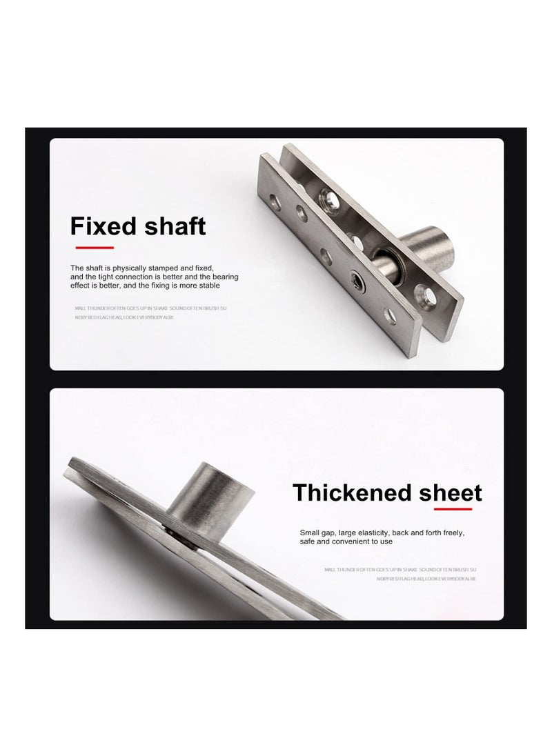SYOSI - 2PCS 180° Rotation Door Pivot Hinge, Concealed Door Hinge Hardware Hidden Bookshelf Hinges Rotation Concealing Hinges Swivel Door Pivot HardwareStainless Steel Rotation Secret Room Door Hinge, Small - Image 1