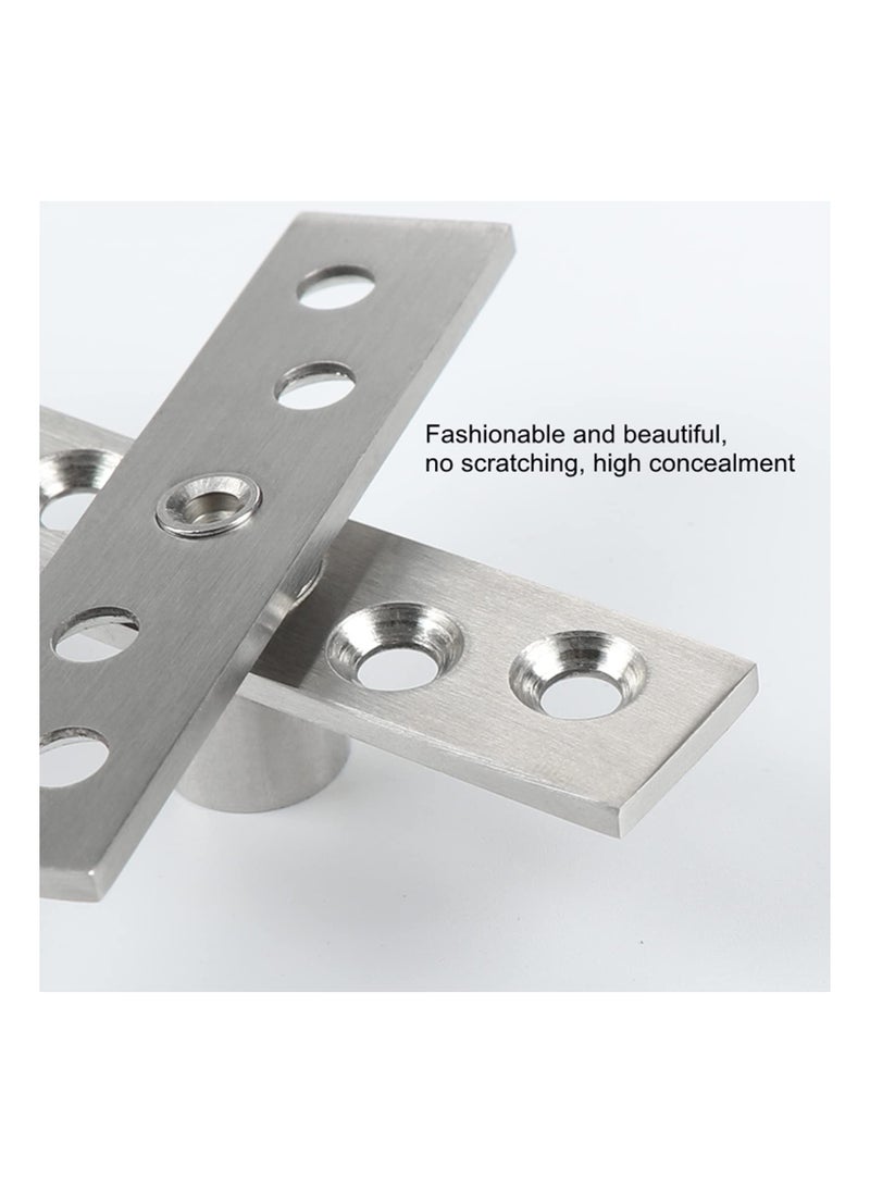 SYOSI - 2PCS 180° Rotation Door Pivot Hinge, Concealed Door Hinge Hardware Hidden Bookshelf Hinges Rotation Concealing Hinges Swivel Door Pivot HardwareStainless Steel Rotation Secret Room Door Hinge, Small - Image 1