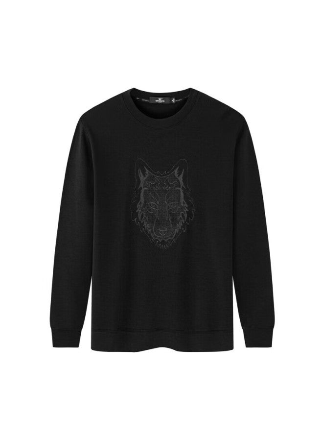 Septwolves Seven Wolves Men's Knit Sweater Business Casual Commuter Daily Modal Blend Long Sleeve Pullover Shirt - Image 4